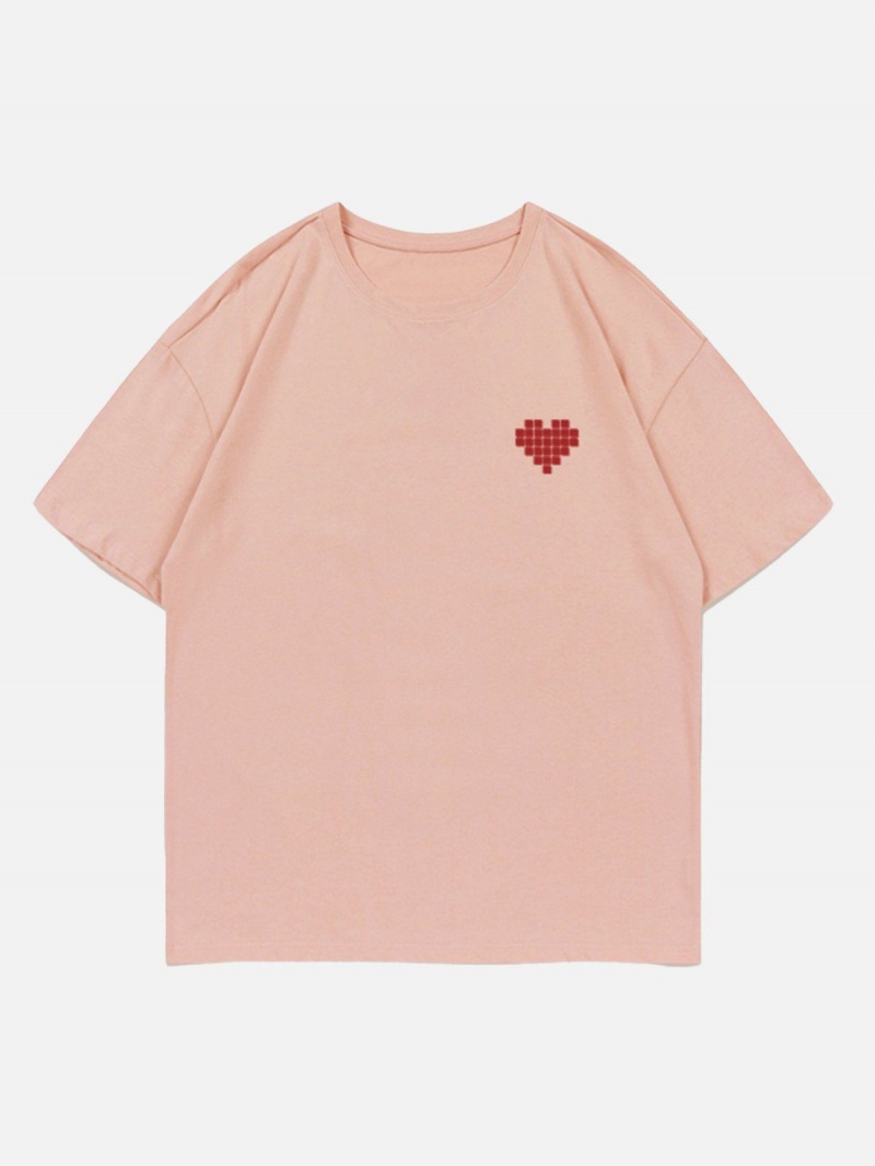 T Shirts Aelfric Eden Mosaic Heart Print Tee Blanche | VML-40968051